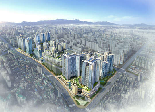 현대건설 컨소시엄이 서울 왕십리뉴타운 3구역을 재개발해 3월 분양하는 '왕십리 센트라스' 조감도.현대건설 제공